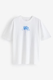 White Graffiti Back Print T-Shirt - Image 5 of 8
