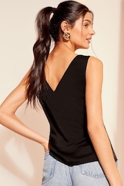 Friends Like These Black Sleeveless Cowl Neck Cami Vest - Image 4 of 4