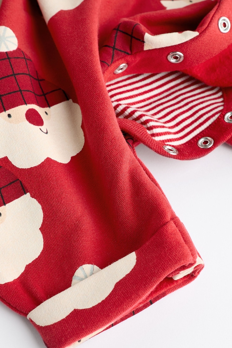 Red Santa Baby Jersey Dungarees And Bodysuit Set (0mths-2yrs) - Image 8 of 8