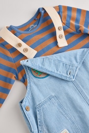 Bright Varsity Baby Denim Dungarees and Bodysuit Set (0mths-2yrs) - Image 6 of 8