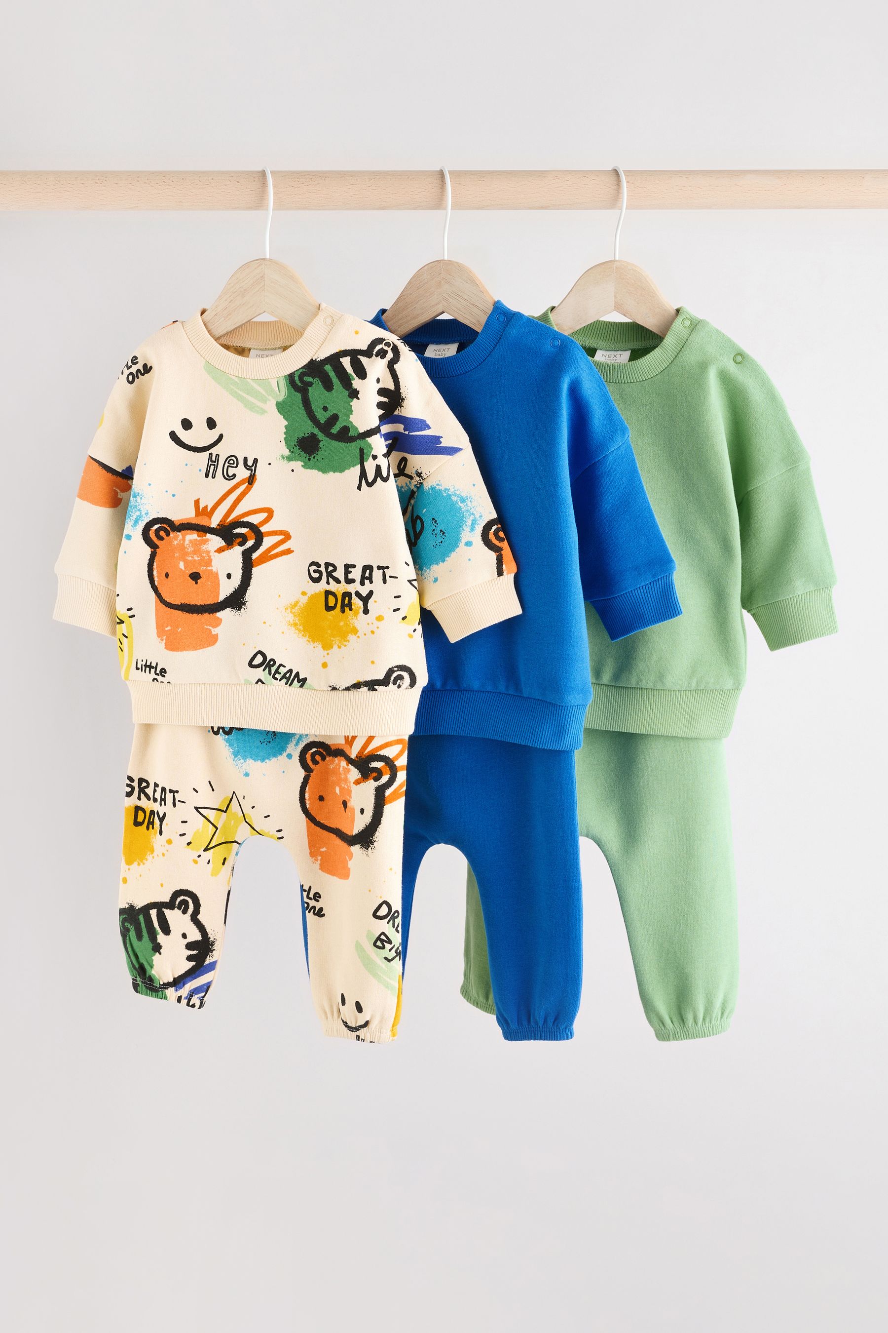 Bright Character Baby Sweatshirt and Joggers Set 6 Pack