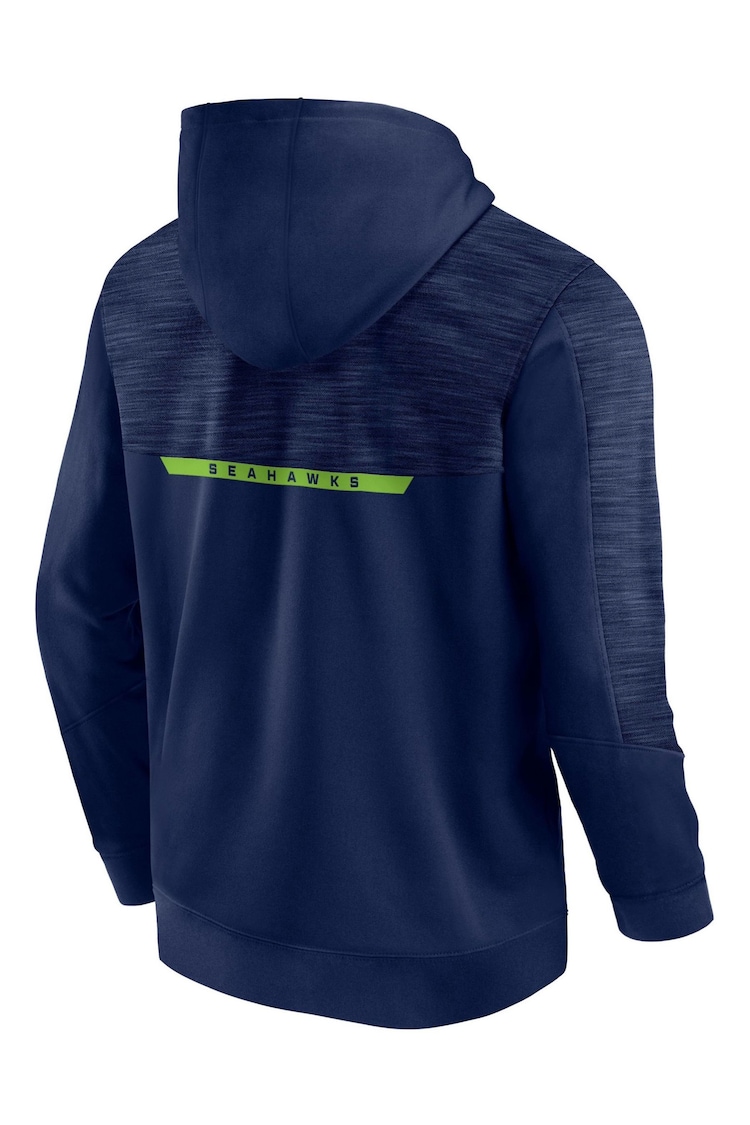 Fanatics Blue NFL Seattle Seahawks Defender Streaky Poly Fleece Pullover Hoodie - Image 3 of 3