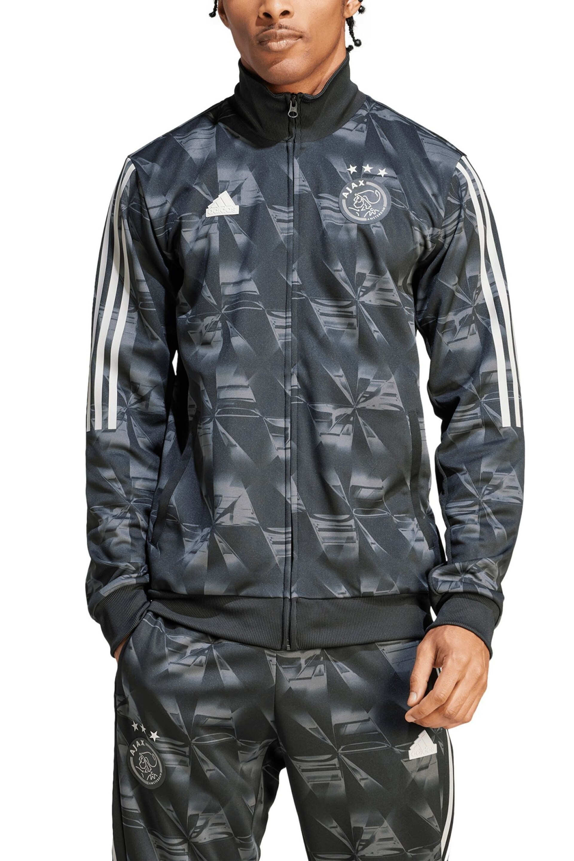 adidas Grey Ajax Lifestyler Track Top - Image 1 of 3