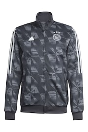 adidas Grey Ajax Lifestyler Track Top - Image 3 of 3