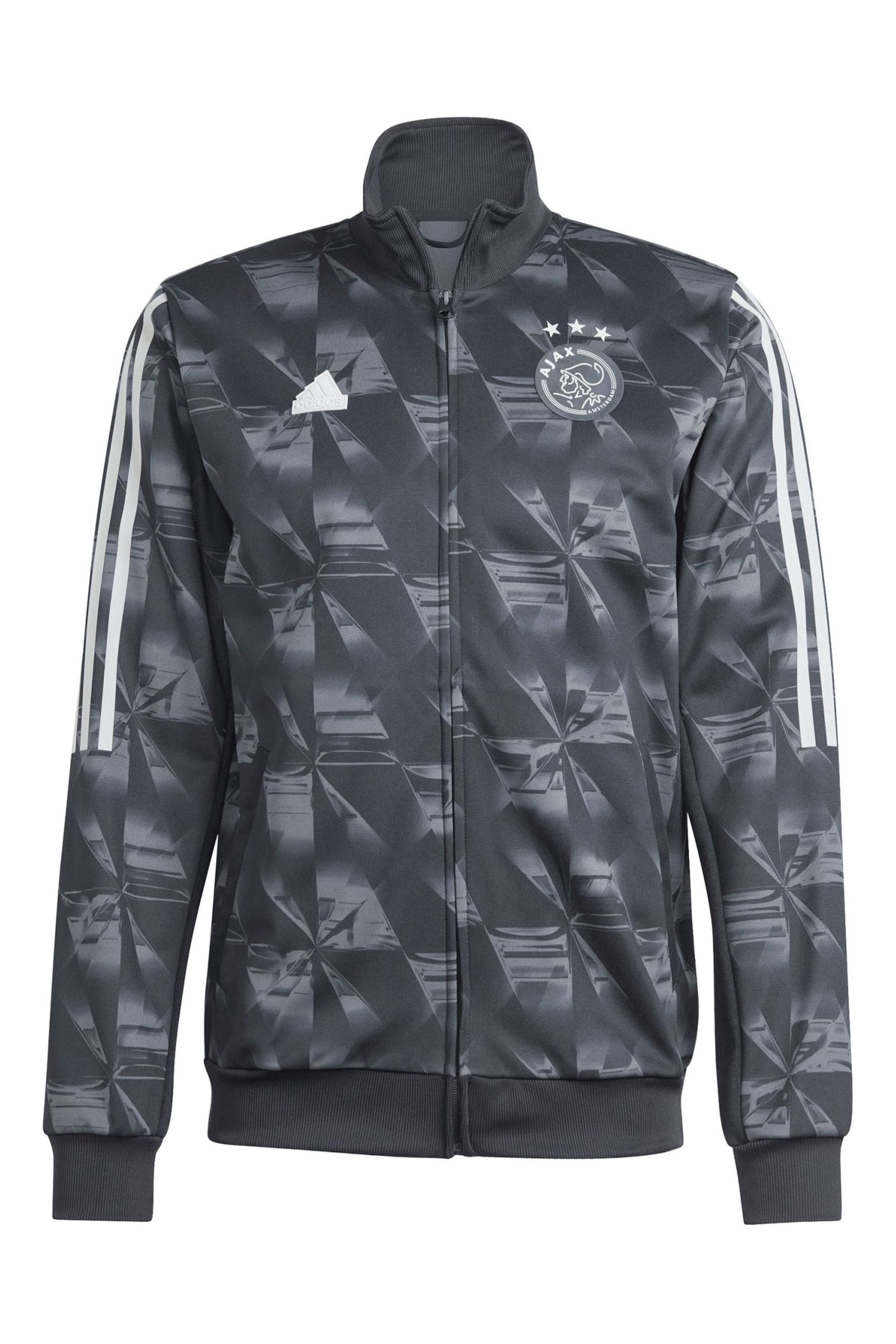 adidas Grey Ajax Lifestyler Track Top - Image 3 of 3