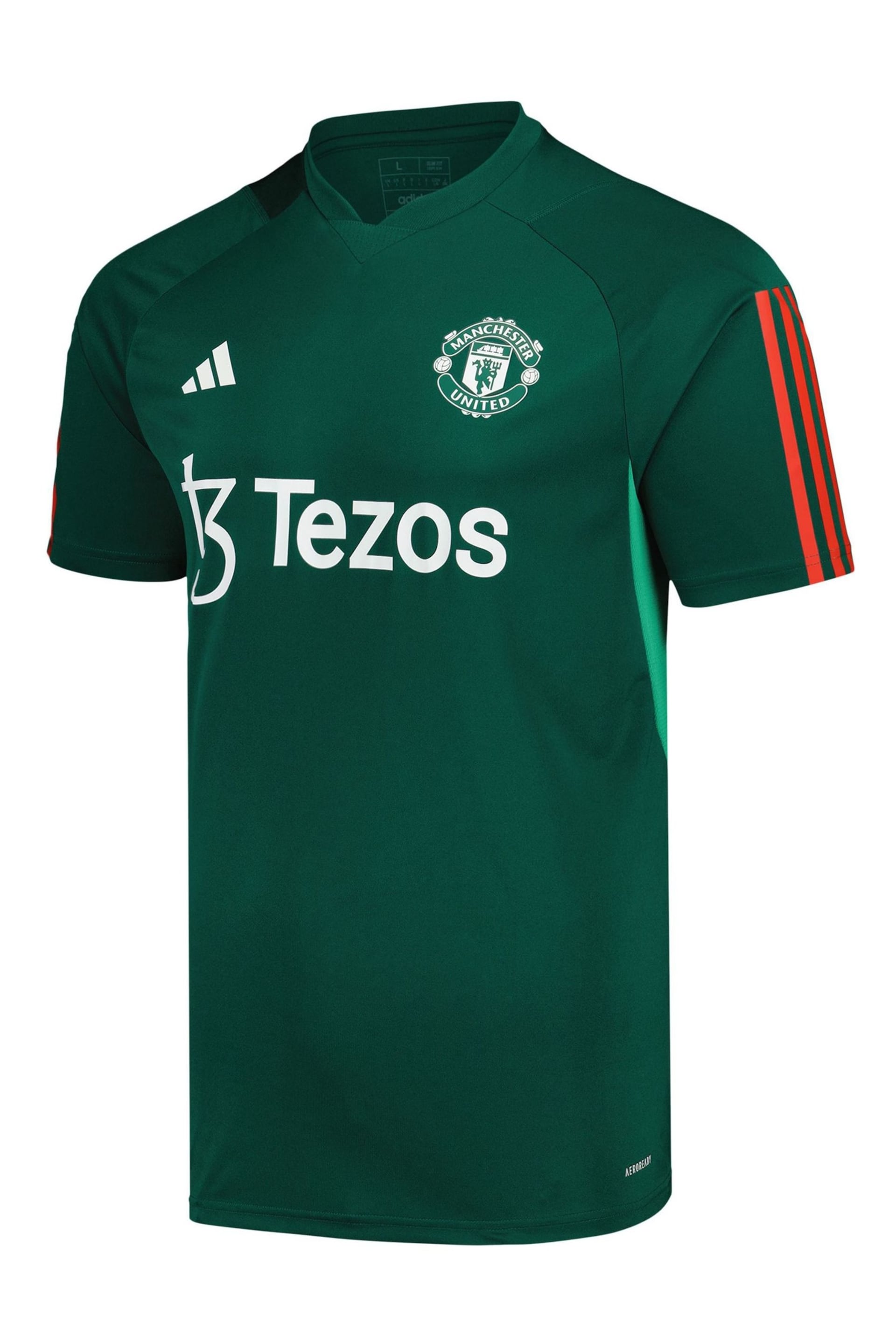 adidas Green Manchester United Training Shirt - Image 2 of 3