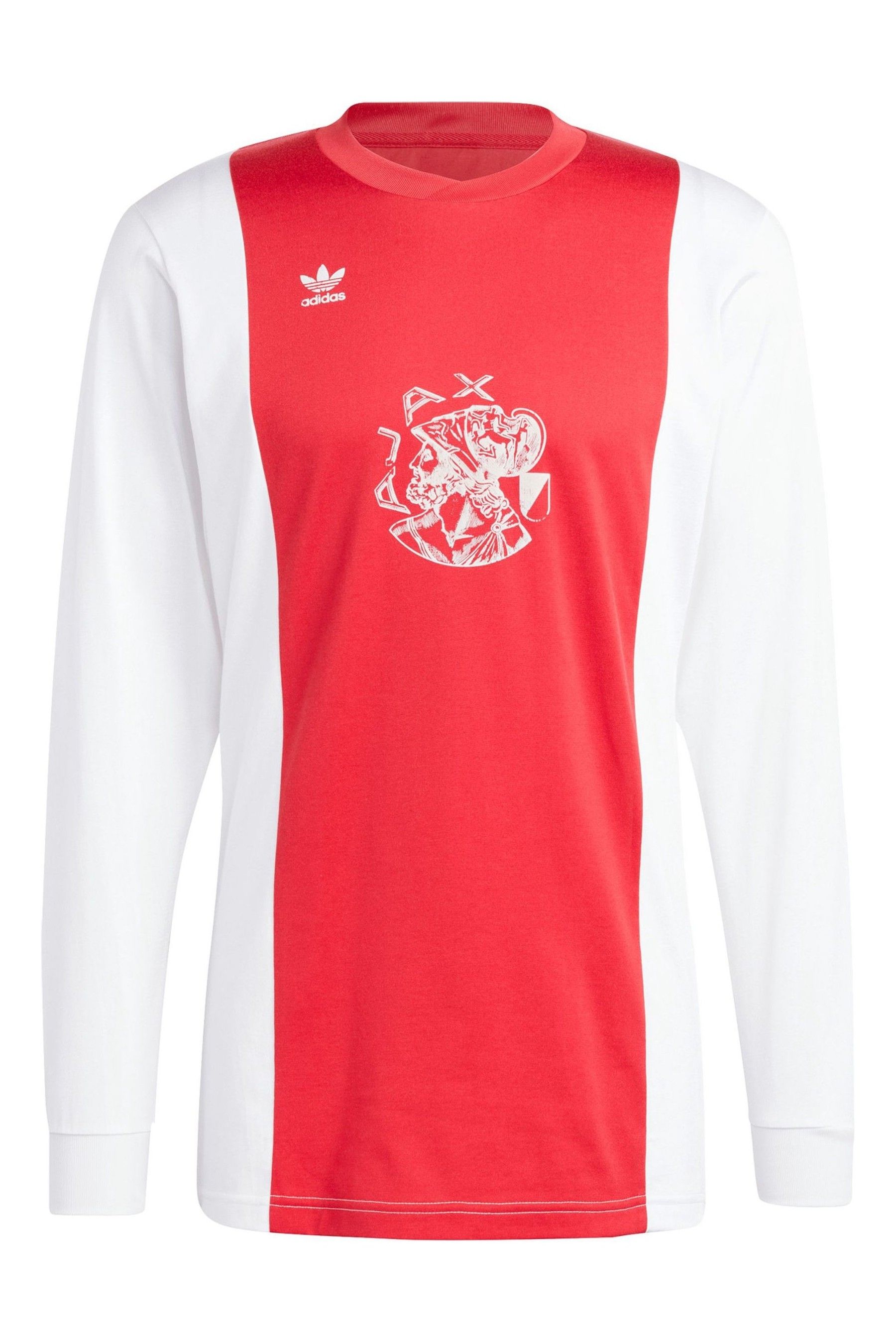 Adidas red and white long sleeve hot sale