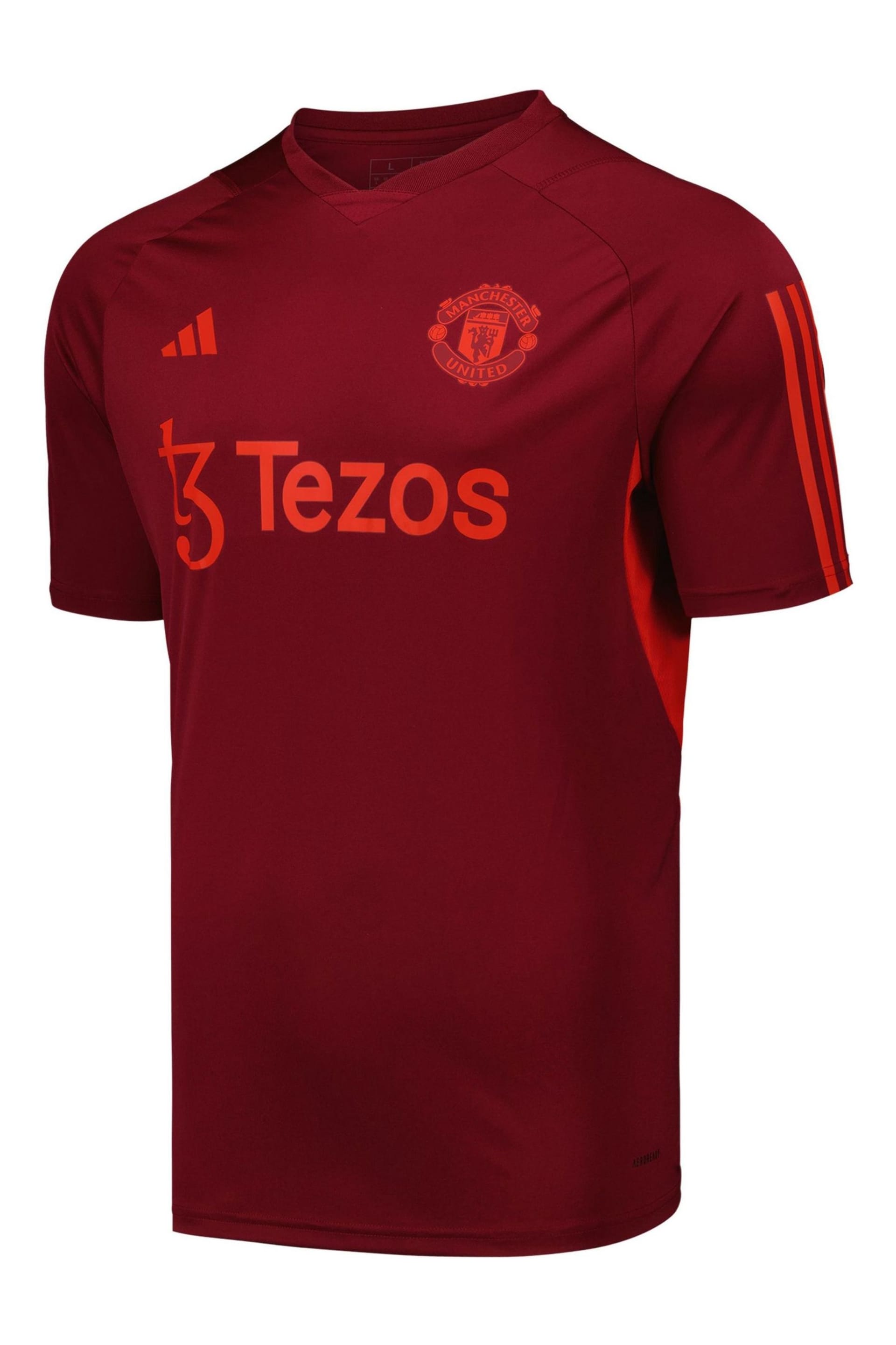 adidas Red Manchester United European Training Jersey - Image 3 of 3