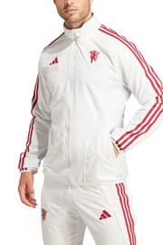 adidas White Manchester United European Anthem Jacket - Image 1 of 5