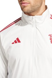 adidas White Manchester United European Anthem Jacket - Image 3 of 5