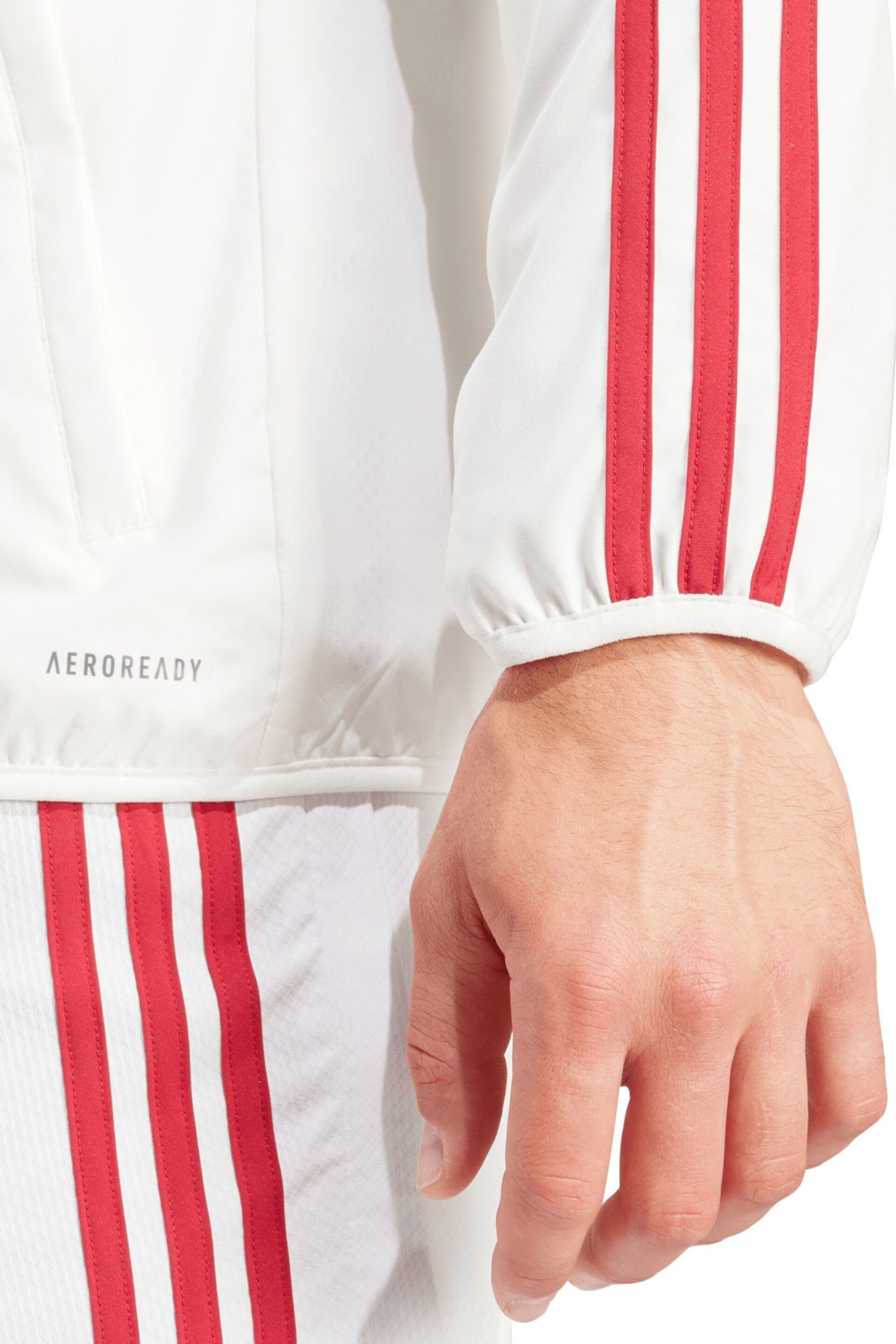 adidas White Manchester United European Anthem Jacket - Image 4 of 5