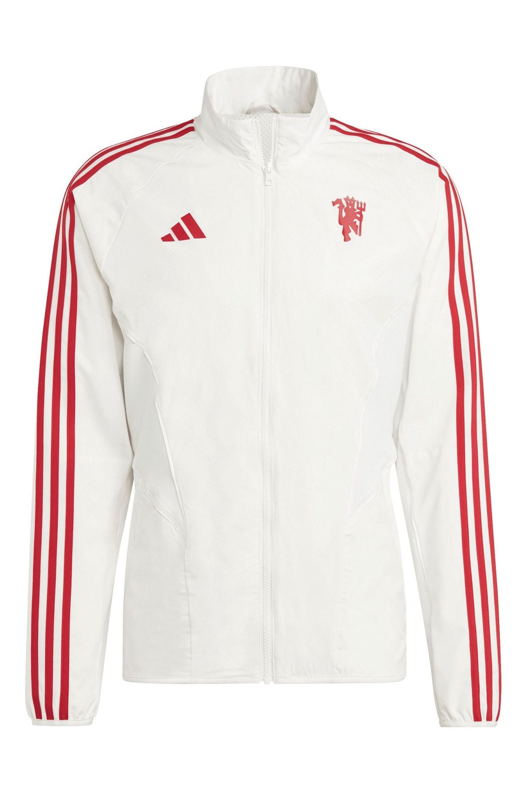 Buy adidas White Manchester United European Anthem Jacket from Next Luxembourg
