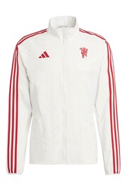 adidas White Manchester United European Anthem Jacket - Image 5 of 5