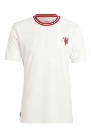 adidas White Manchester United Lifestyler Top - Image 2 of 3