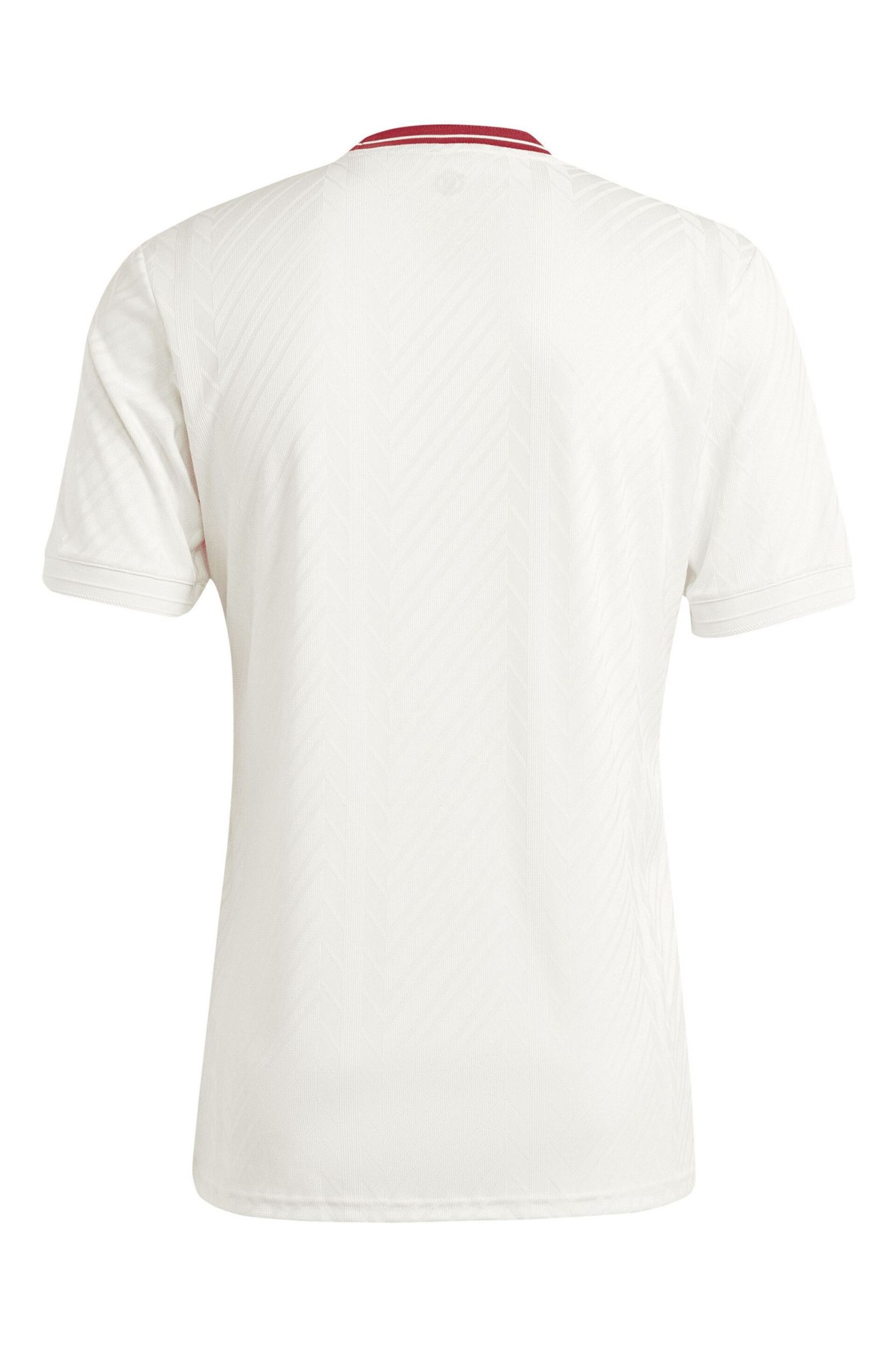 adidas White Manchester United Lifestyler Top - Image 3 of 3