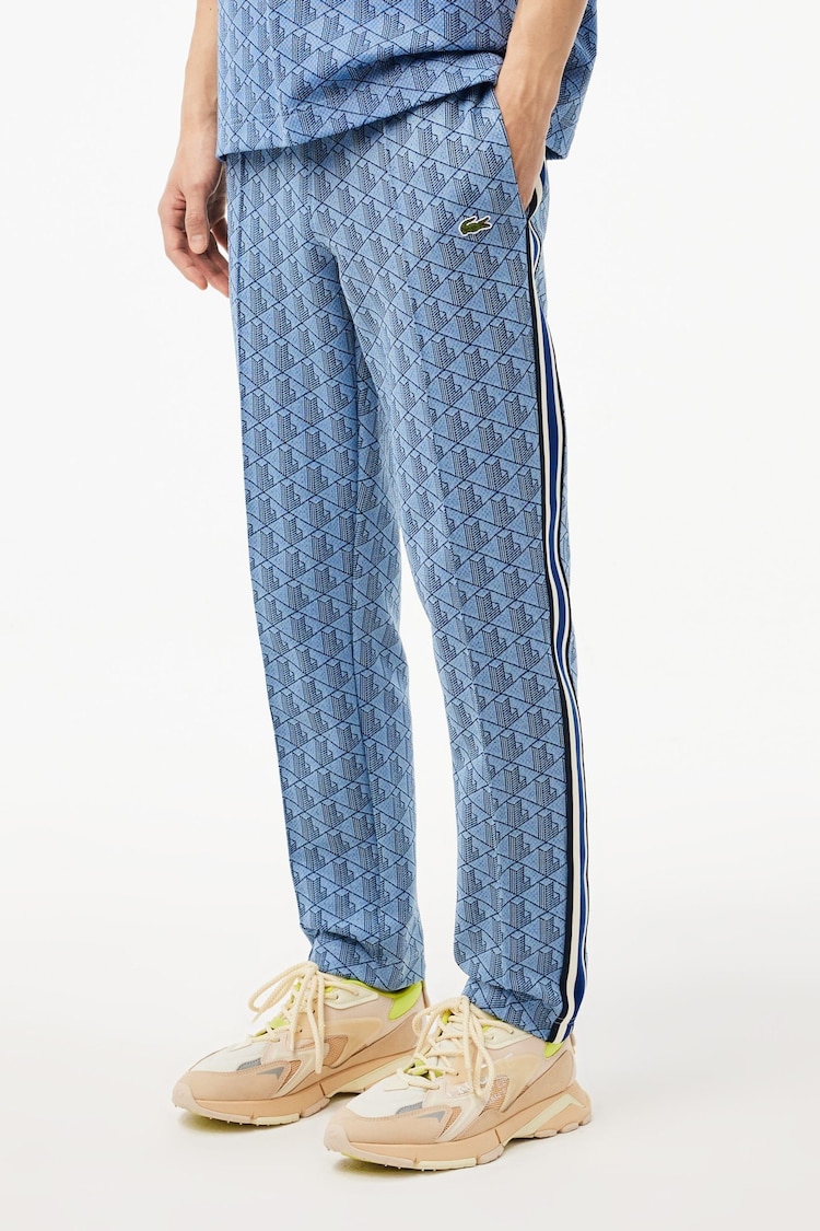 Lacoste Blue Monogram Tracksuit Bottoms - Image 1 of 8