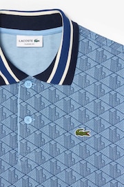 Lacoste Blue Monogram Polo Shirt - Image 7 of 7