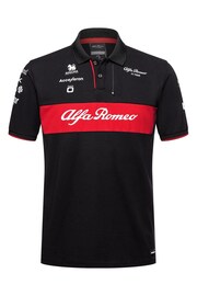 Fanatics Alfa Romeo F1 Racing 2023 Team Black Polo Shirt - Image 2 of 3