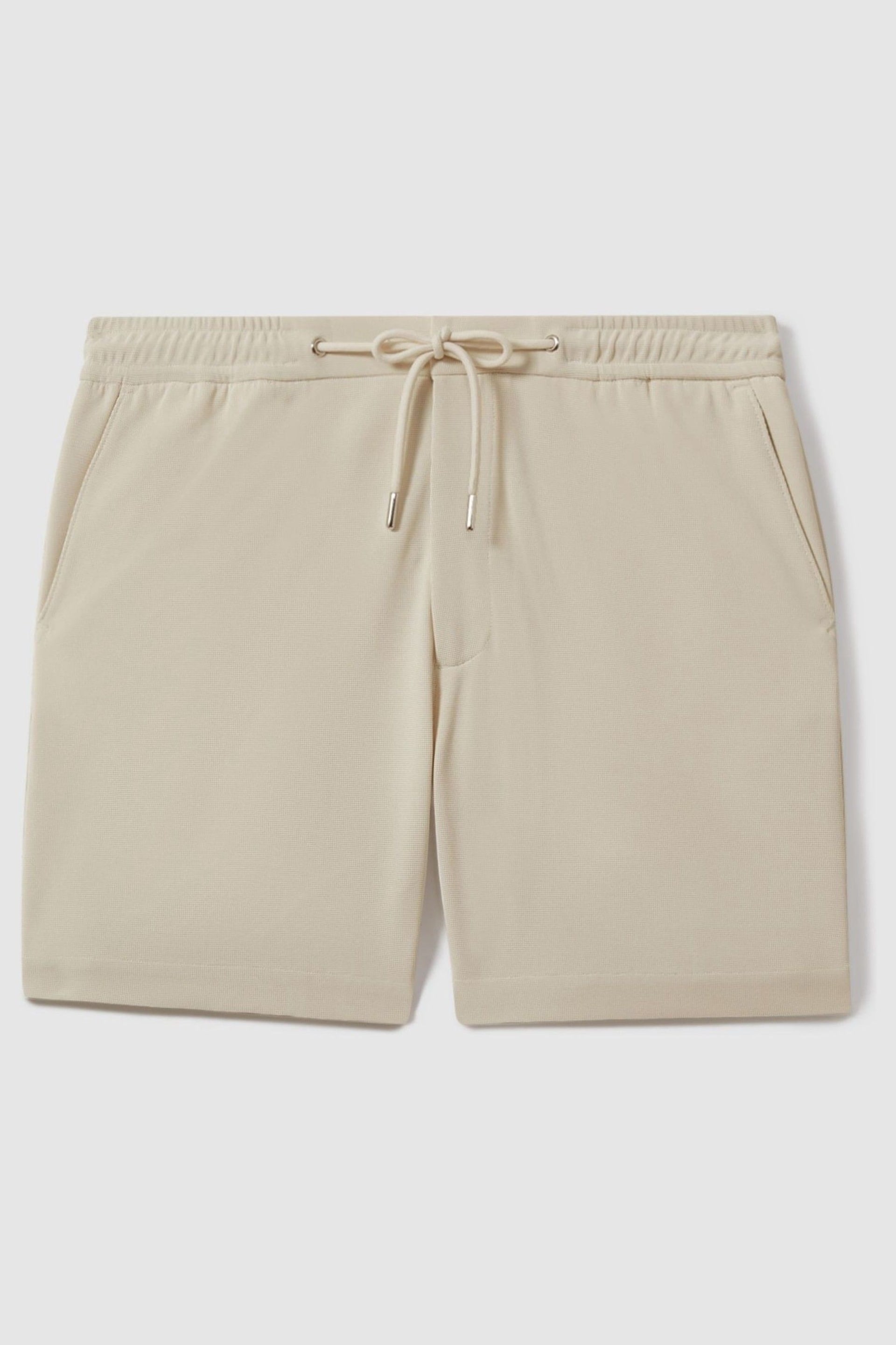 Reiss Stone Newmark Textured Drawstring Shorts - Image 2 of 5