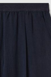 Reiss Navy Vera Petite Lyocell-Linen Wide Leg Trousers - Image 6 of 7