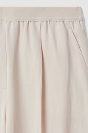 Reiss Oatmeal Vera Petite Lyocell Linen Wide Leg Trousers - Image 6 of 7