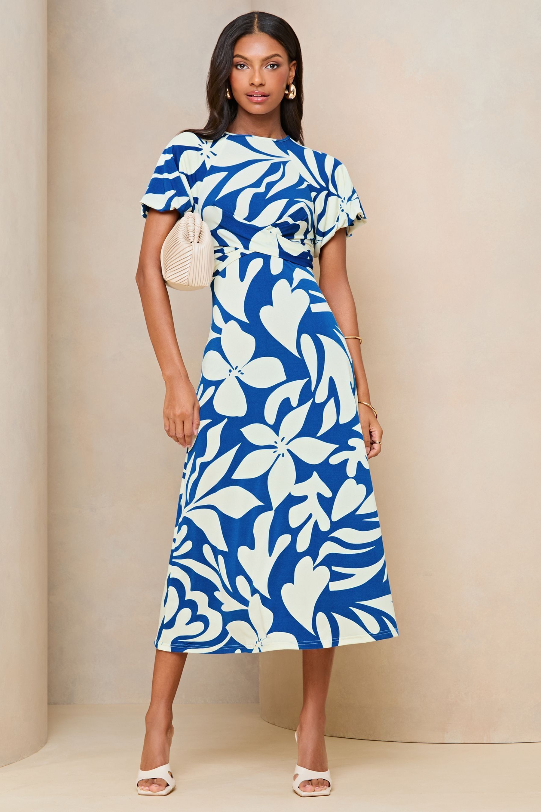 Buy Lipsy Blue Petite Cross Front Underbust Jersey Midi Dress from Next South Africa