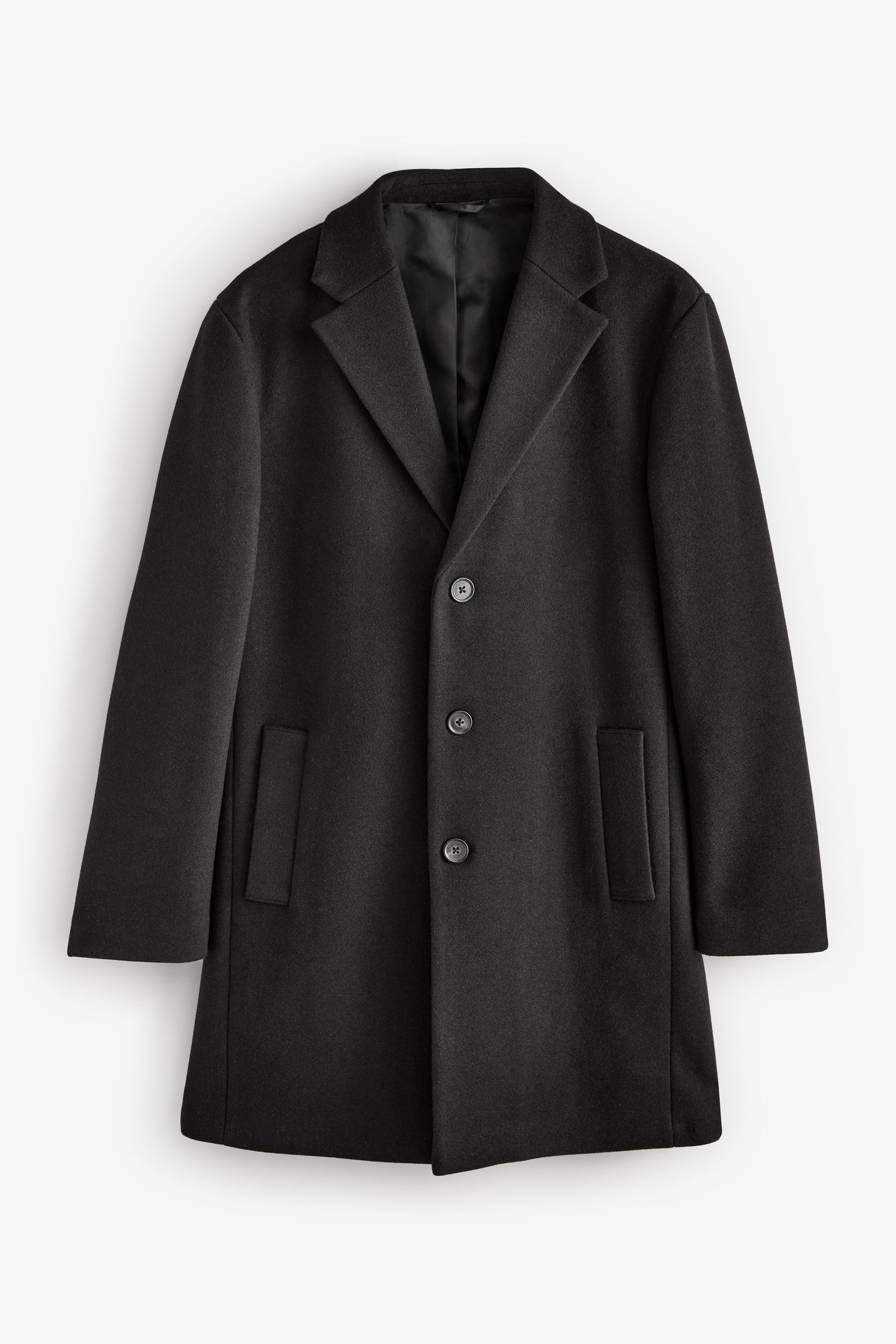 Buy Black Epsom Overcoat from the Next UK online shop