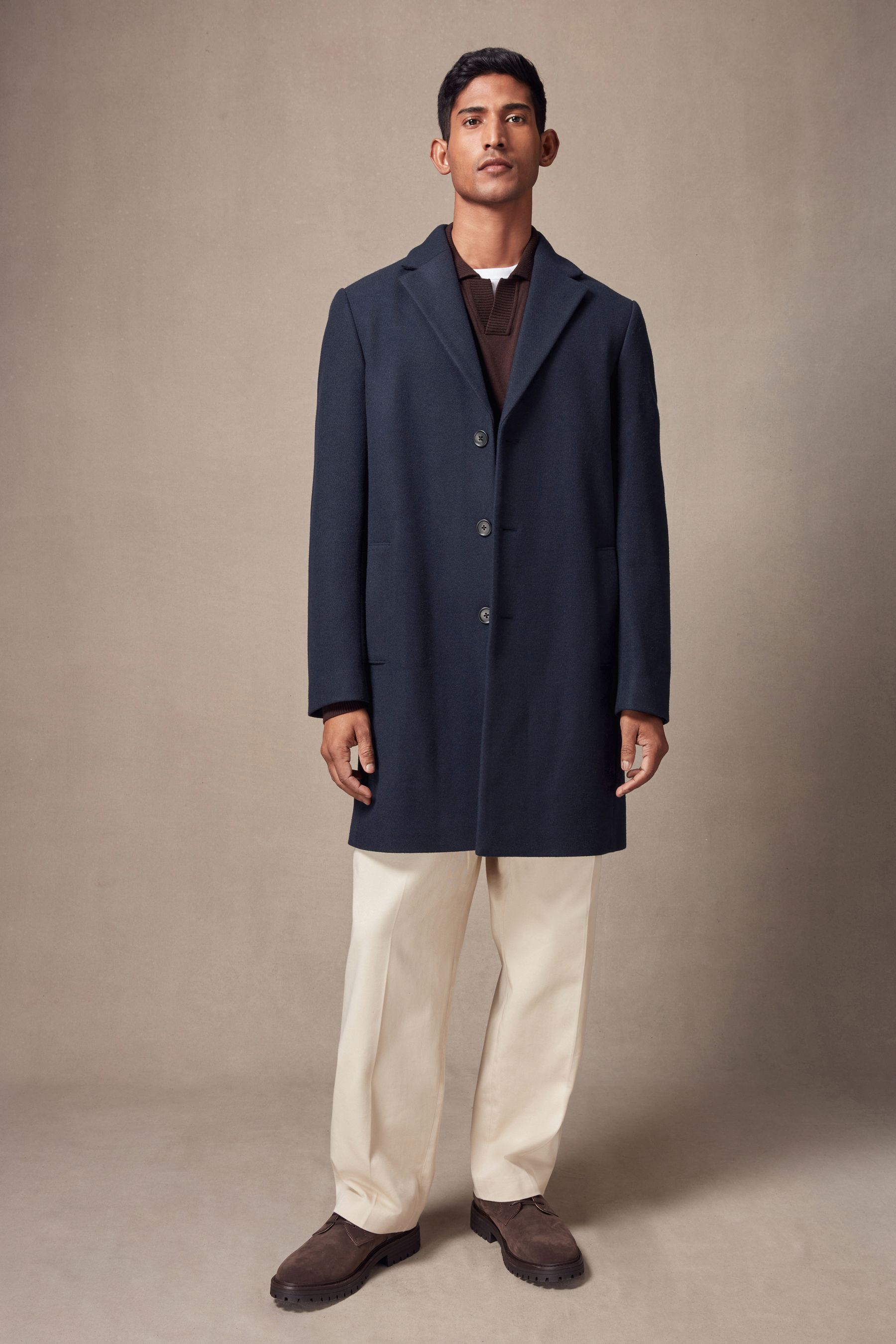 Buy Navy Blue Epsom Overcoat from the Next UK online shop