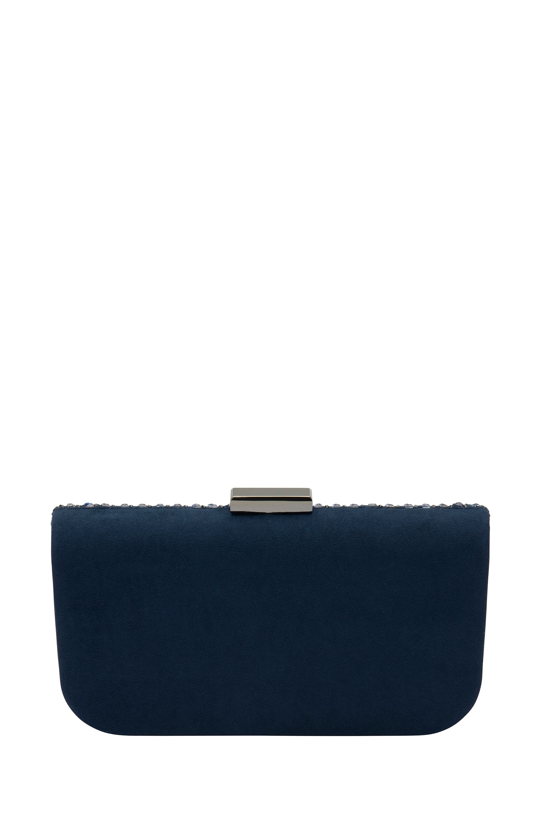 Buy Lotus Blue Dark Clutch Bag with Chain from Next Ireland