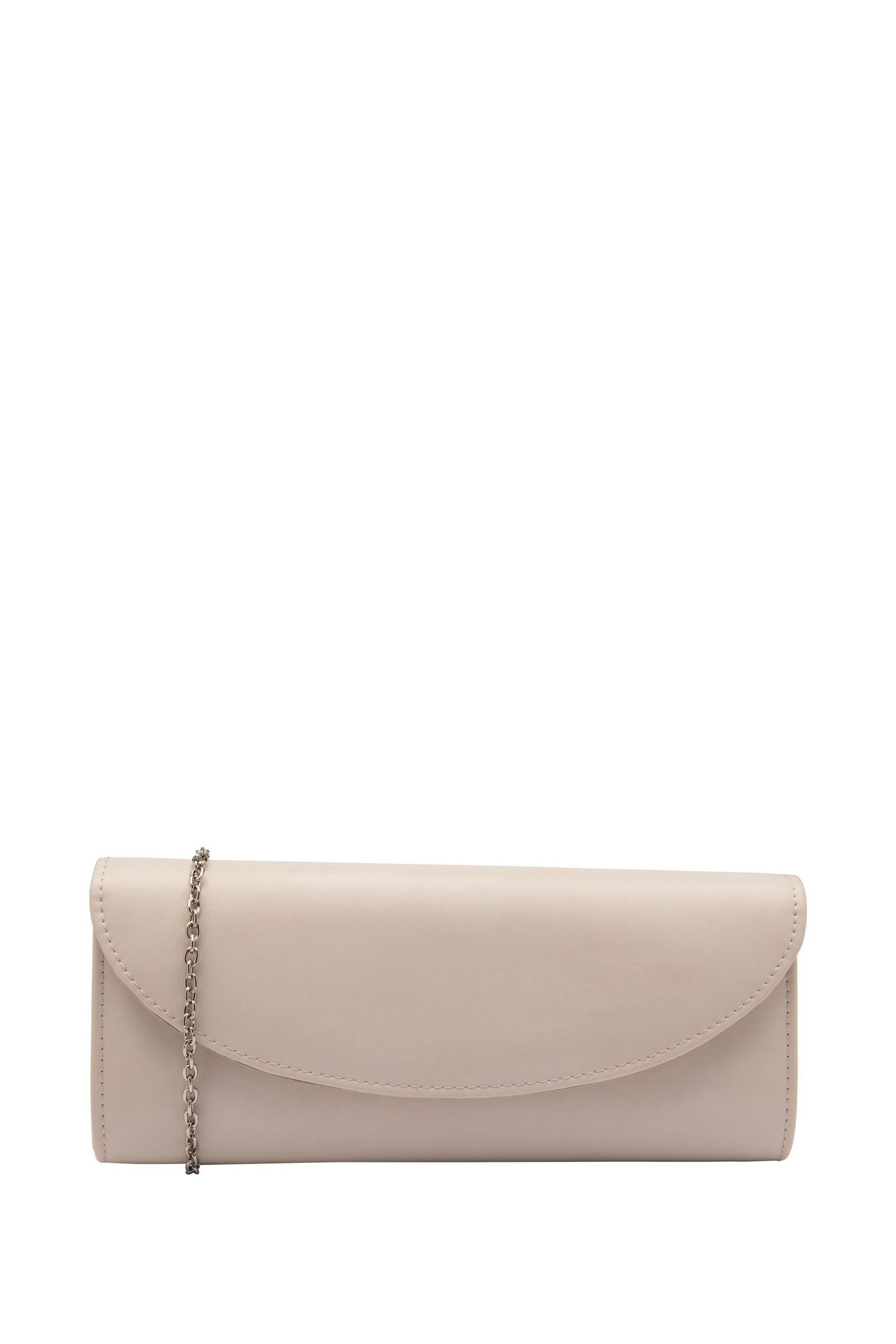 Lotus Nude Clutch Bag with Chain - Image 1 of 4