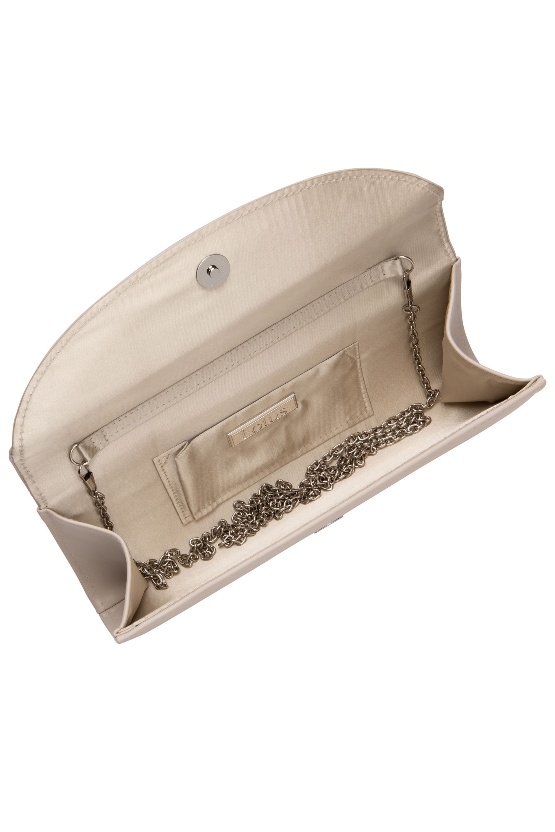 Lotus Nude Clutch Bag with Chain - Image 4 of 4