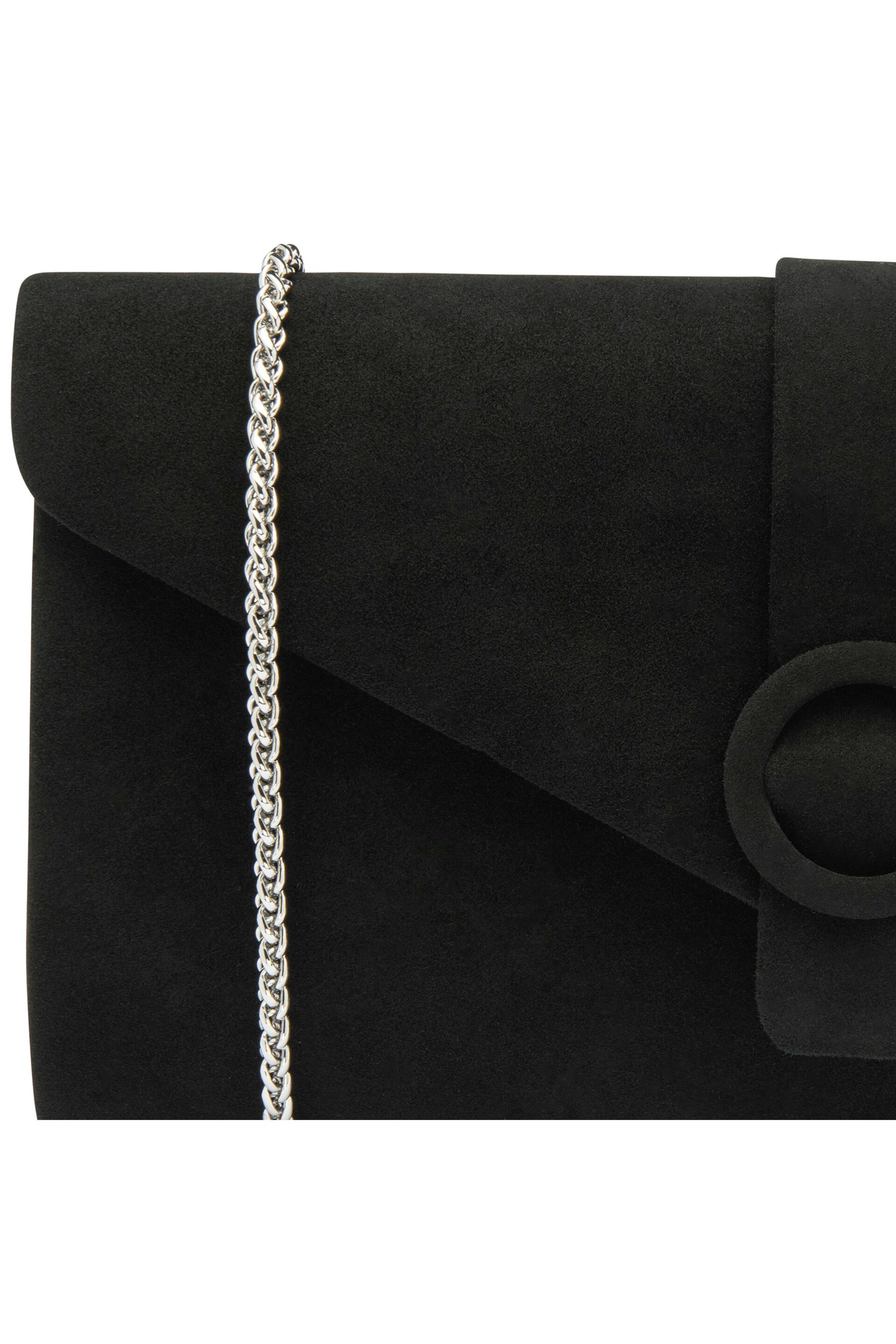 Lotus Black Clutch Bag With Chain - Image 3 of 4