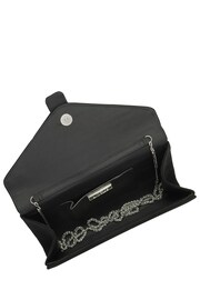 Lotus Black Clutch Bag With Chain - Image 4 of 4