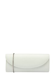 Lotus White Clutch Bag with Chain - Image 1 of 4