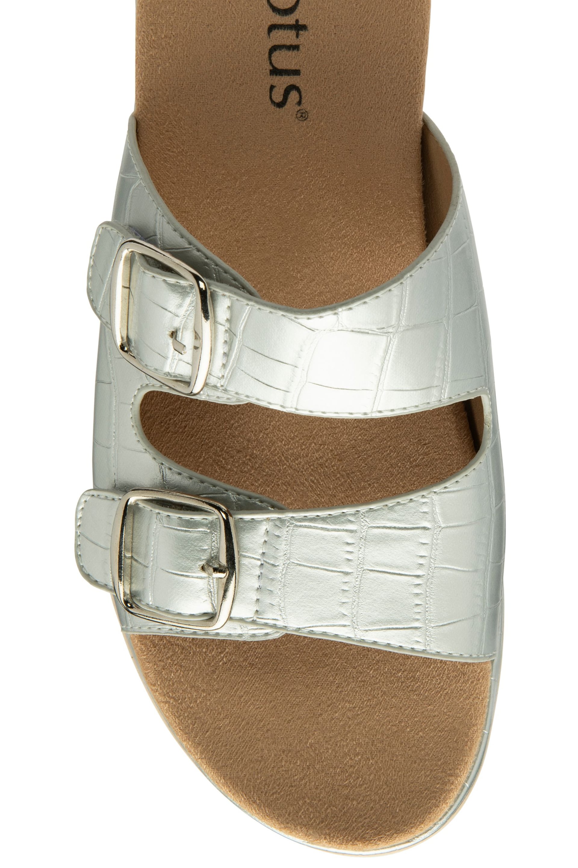 Lotus Silver Flatform Mule Sandals - Image 4 of 4