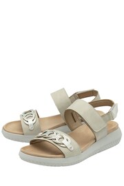 Lotus Grey Slingback Sandals - Image 2 of 4