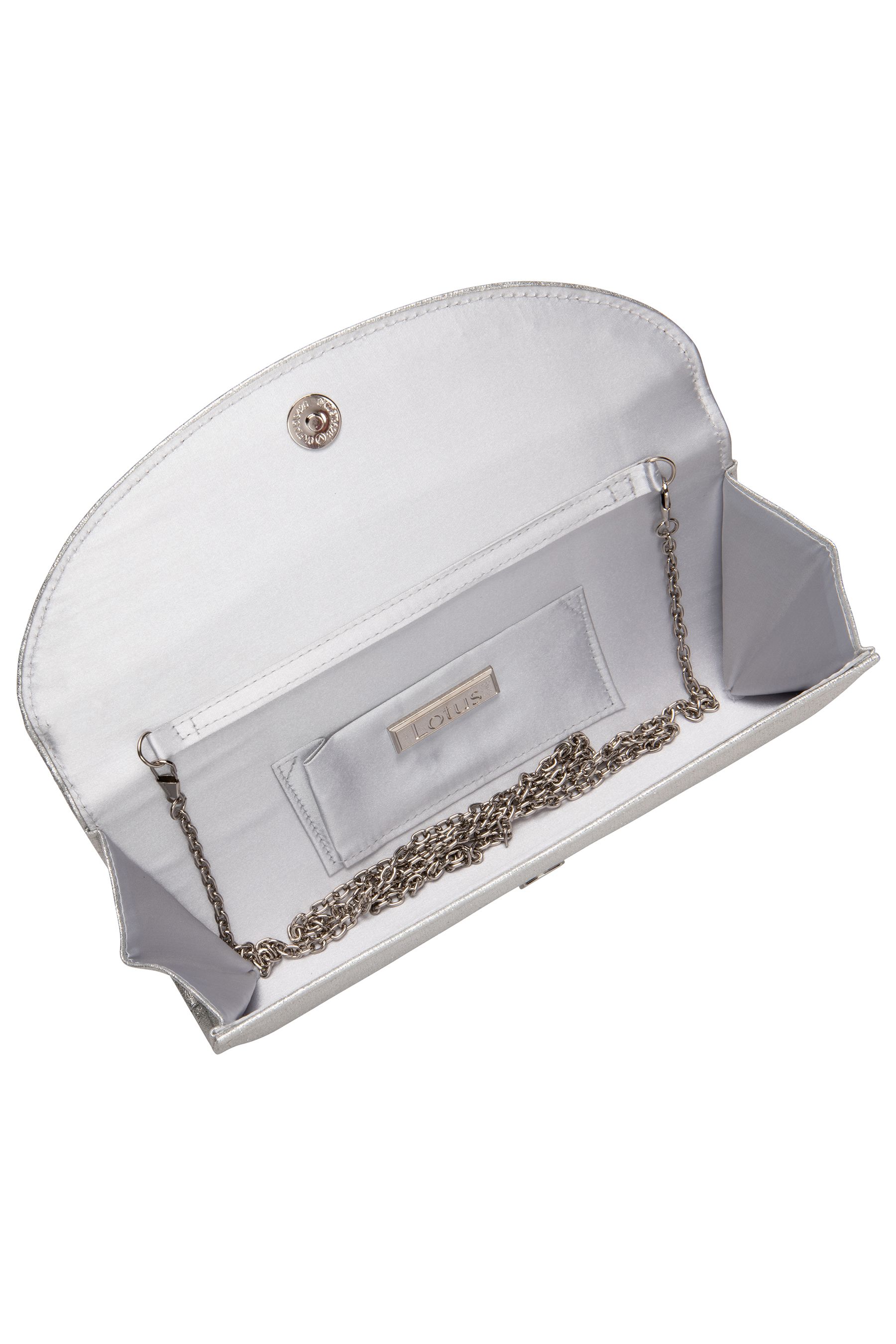 Buy Lotus Silver Clutch Bag with Chain from Next Canada