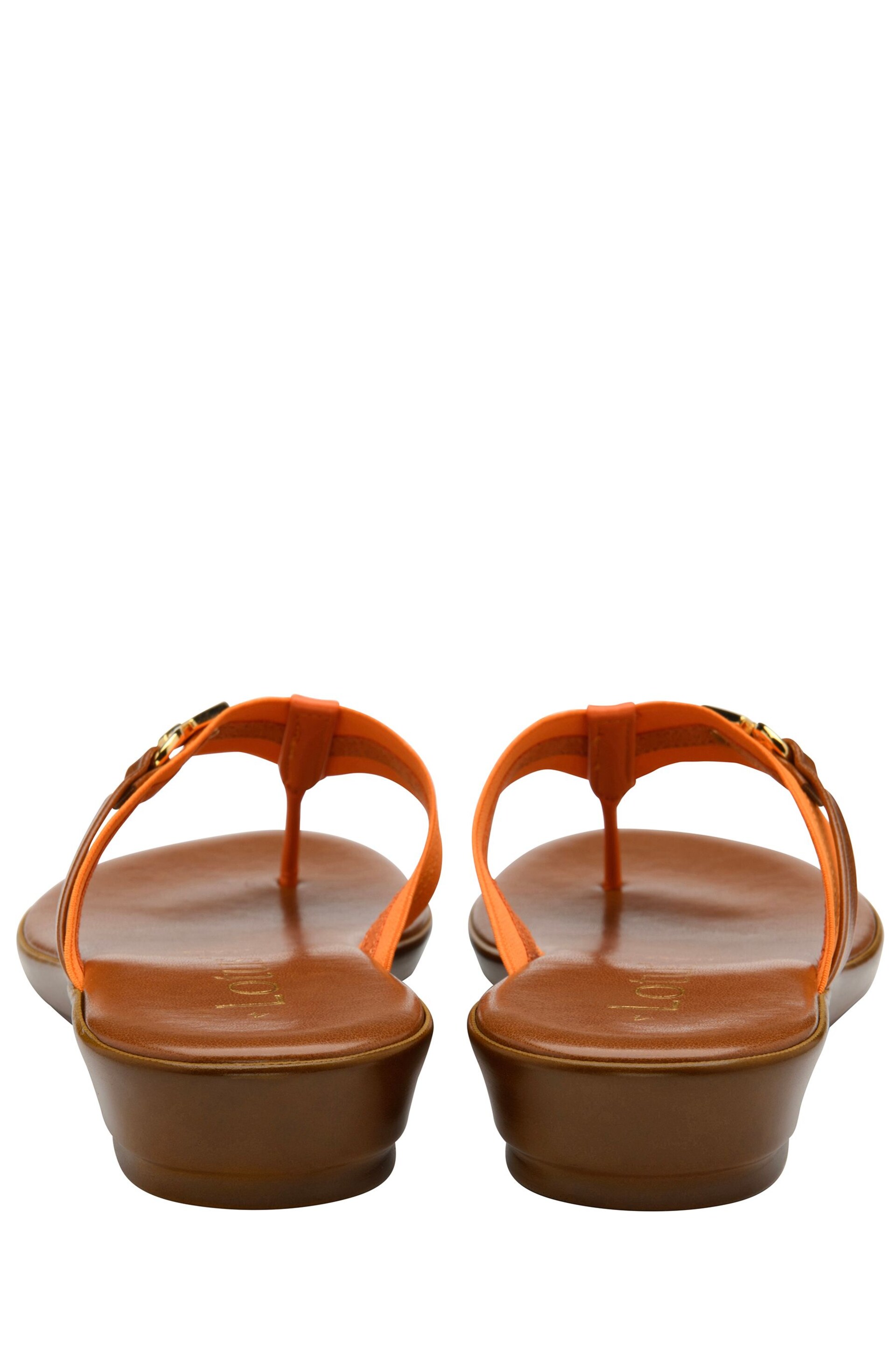 Lotus Orange Toe-Post Sandals - Image 3 of 4