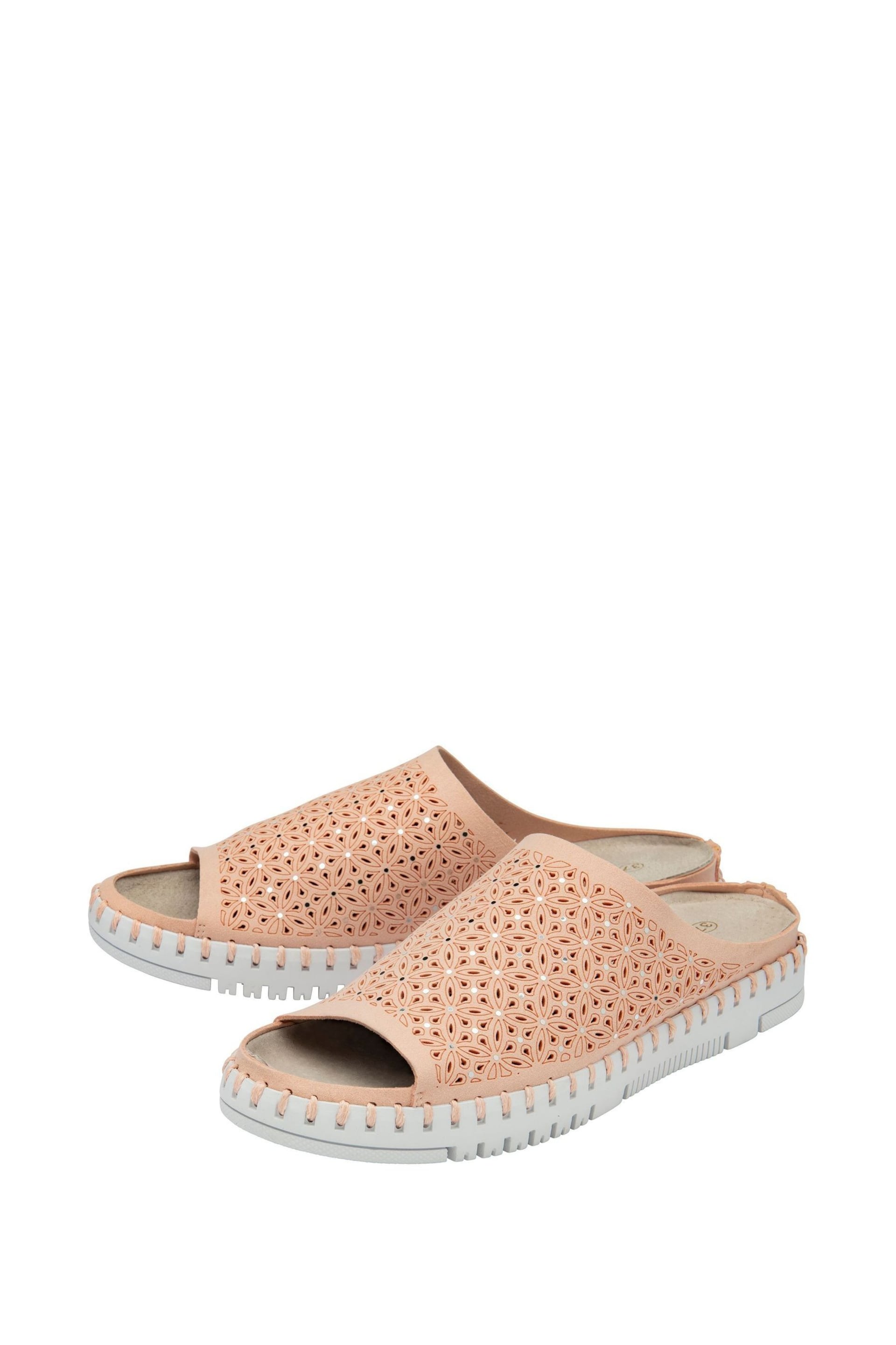Lotus Pink Flat Mule Sandals - Image 2 of 4