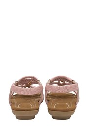 Lotus Pink Open-Toe Flat Sandals - Image 3 of 4