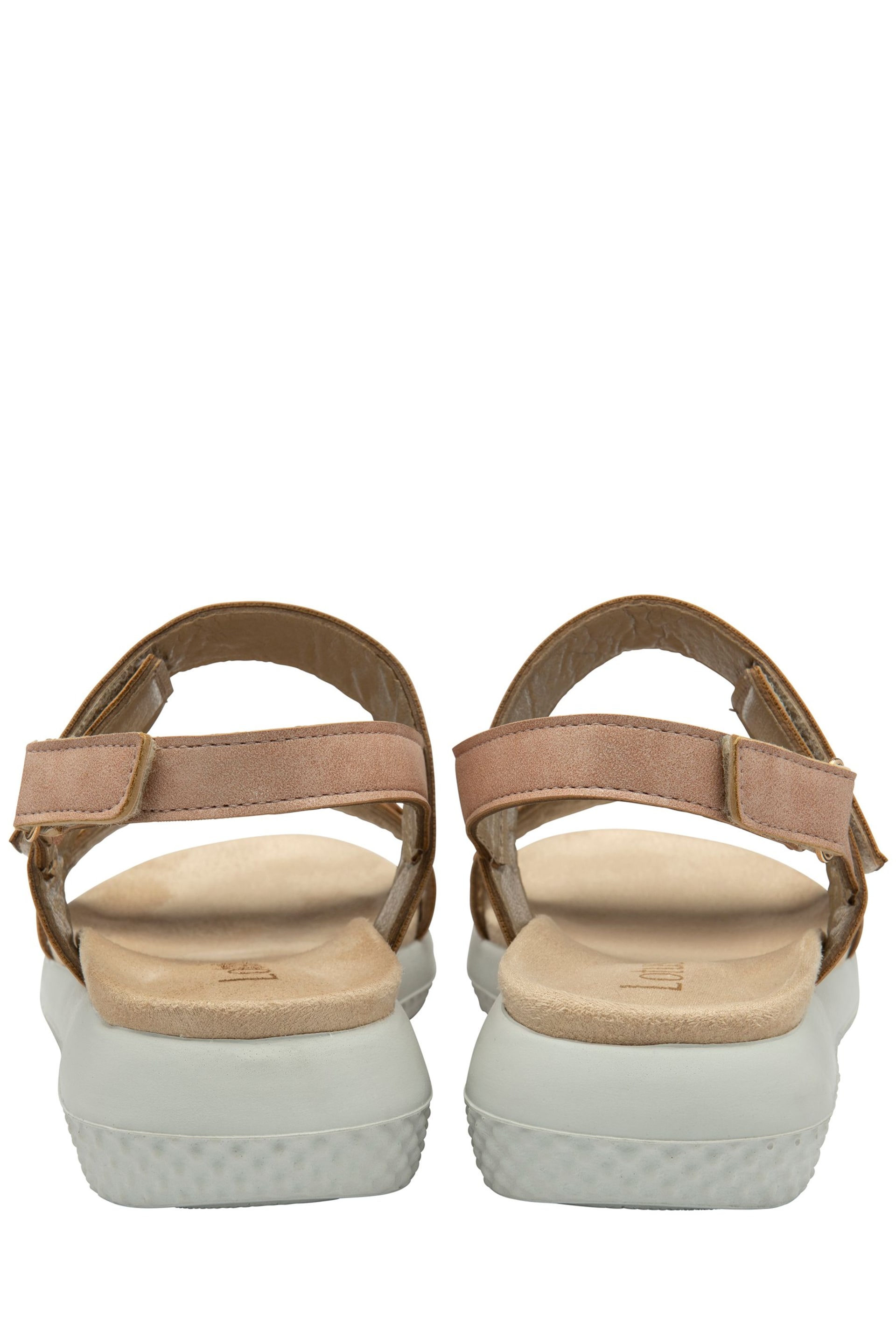 Lotus Brown Slingback Sandals - Image 3 of 4