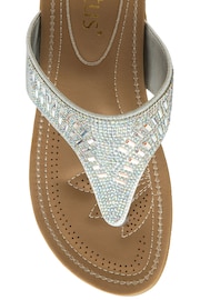 Lotus Silver Toe-Post Sandals - Image 4 of 4