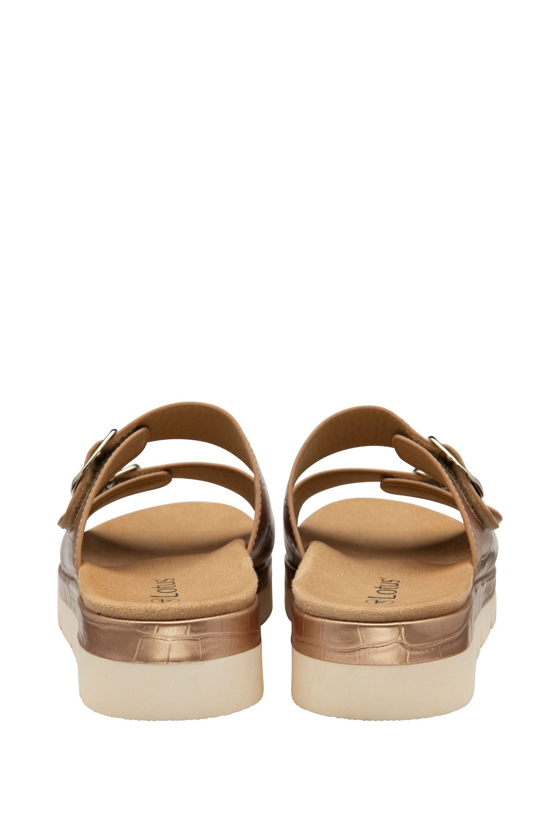 Lotus Pink Flatform Mule Sandals - Image 3 of 4