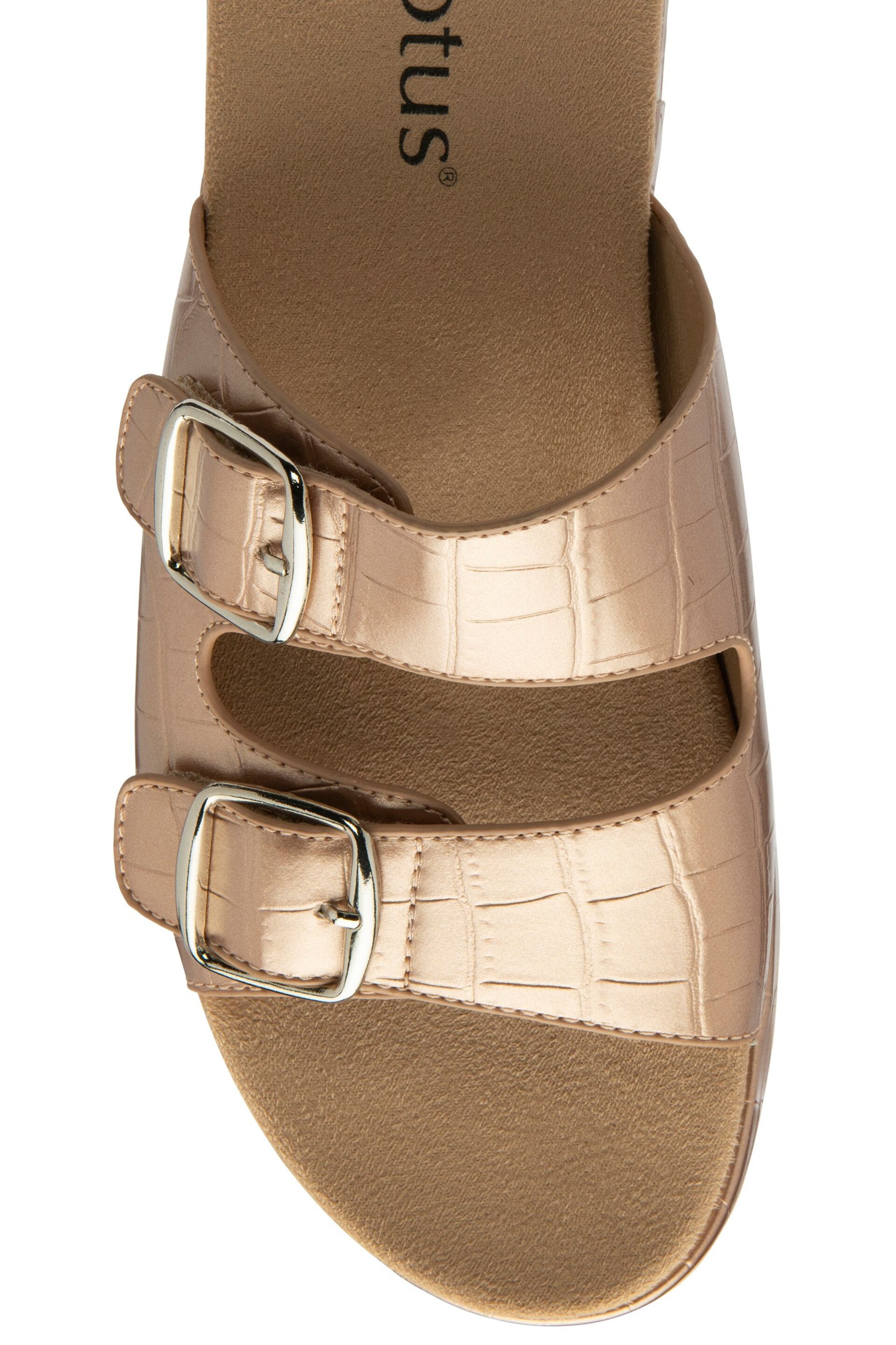 Lotus Pink Flatform Mule Sandals - Image 4 of 4