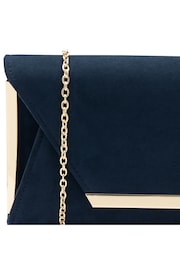 Lotus Blue Clutch Bag With Chain - Image 3 of 4