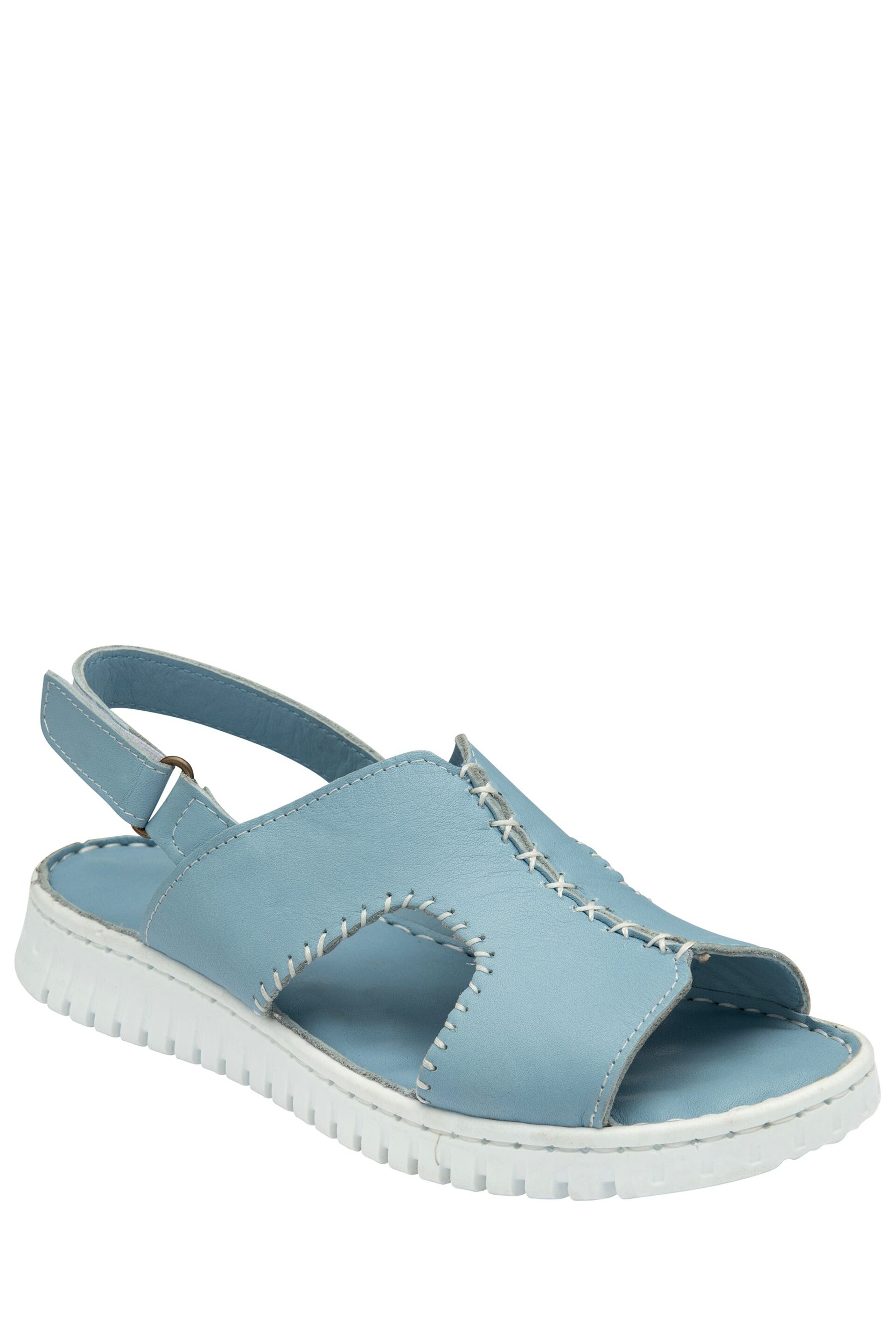 Lotus Blue Leather Slingback Sandals - Image 1 of 4