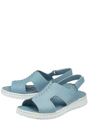 Lotus Blue Leather Slingback Sandals - Image 2 of 4