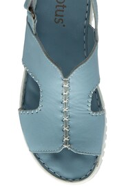 Lotus Blue Leather Slingback Sandals - Image 4 of 4