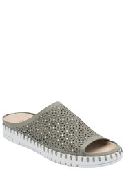 Lotus Grey Flat Mule Sandals - Image 1 of 4