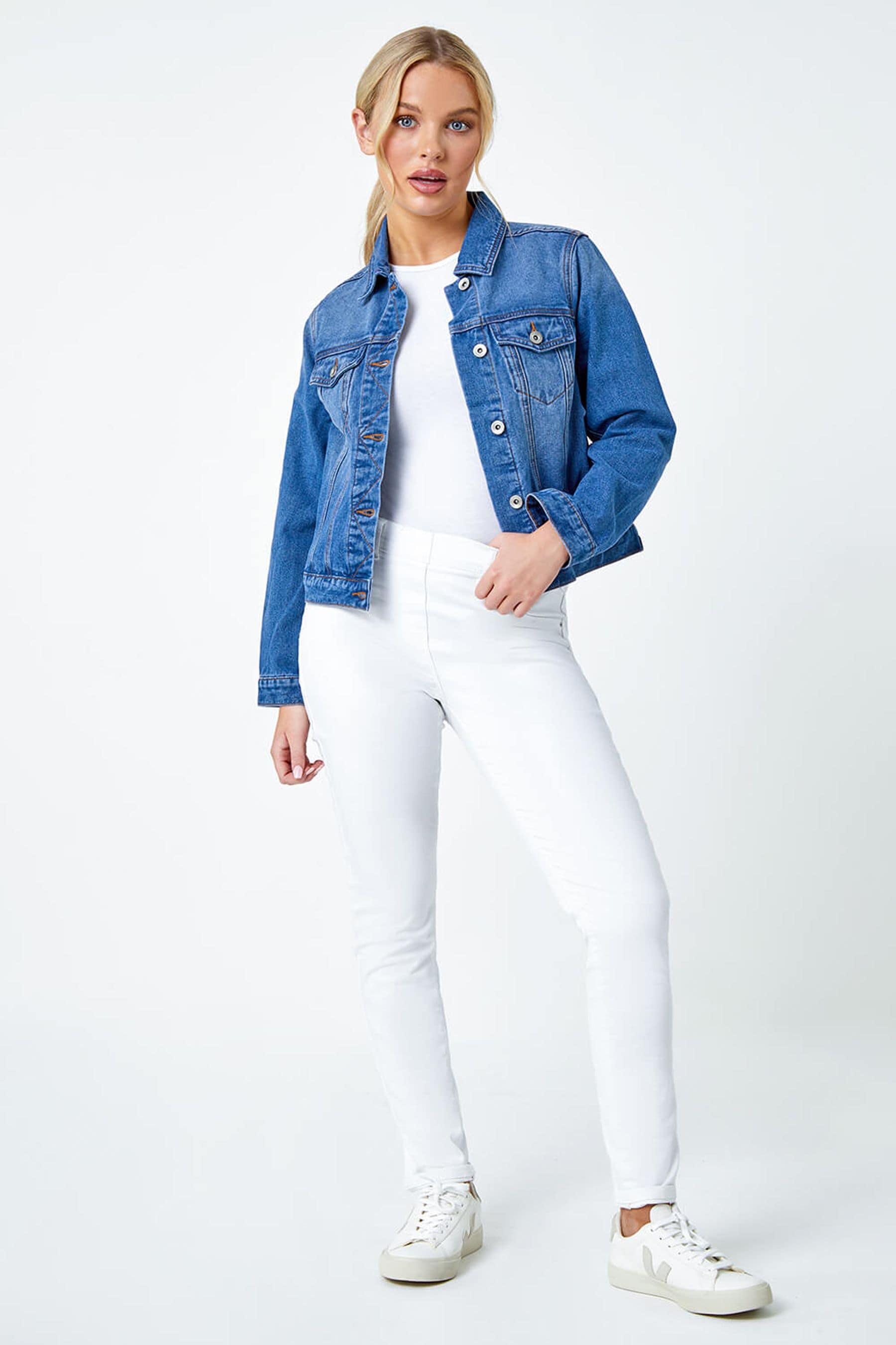 Next denim jacket petite deals